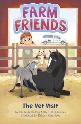 Cover of Vet Visit, a Farm Friends early chapter book by Kimberly Derting and Shelli R. Johannes